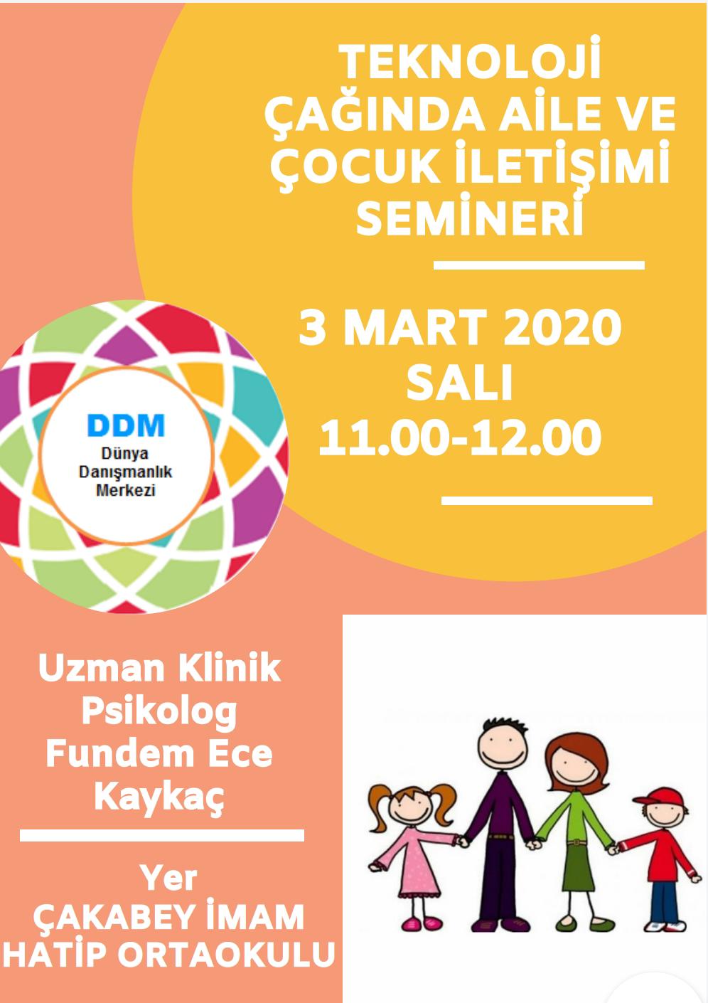 Şunun resmi: Uzman Klinik Psikolog Fundem Ece Kaykaç/ Teknoloji Çağında Aile ve Çocuk İletişimi
