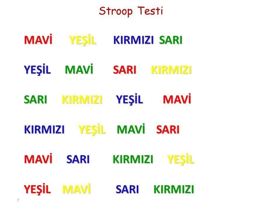 Stroop Testi